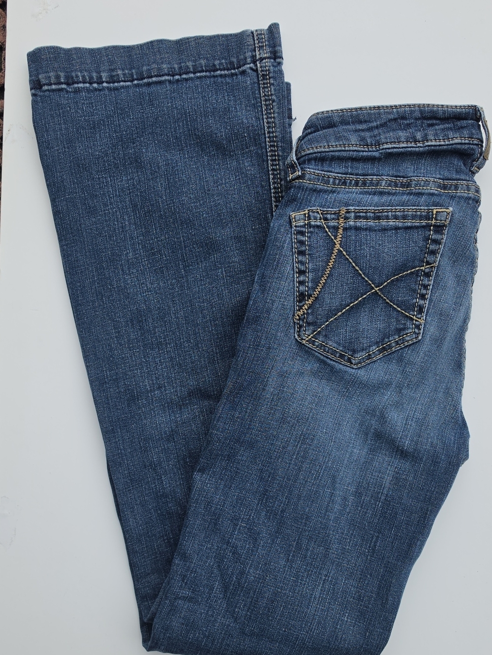 Ariat Medium Blue Bootcut Jeans with Contrast Stitching